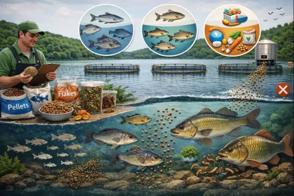 خوراک مناسب برای ماهی‌های پرورشی